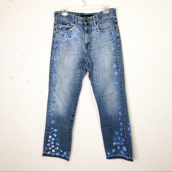 Calvin Klein Highwaisted Handpainted Jeans - Picture 3 of 13